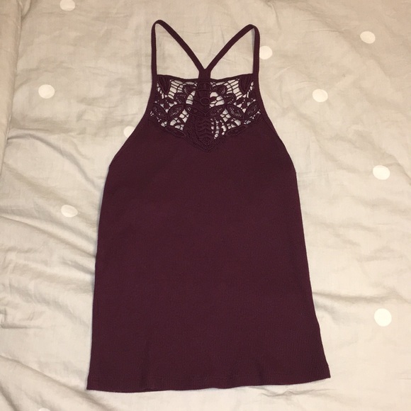 Aeropostale Tops - Barely worn aero maroon tank